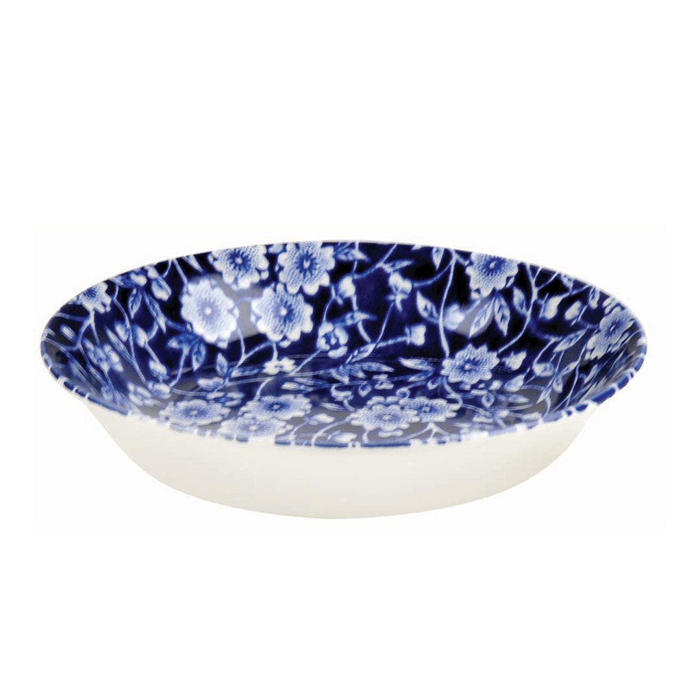 Burleigh Dark Blue Calico Butter Pat Dish 12Cm